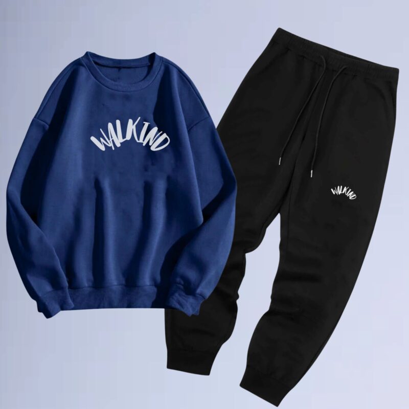 Azul Marinho — conjunto de moletom gola careca pissed
