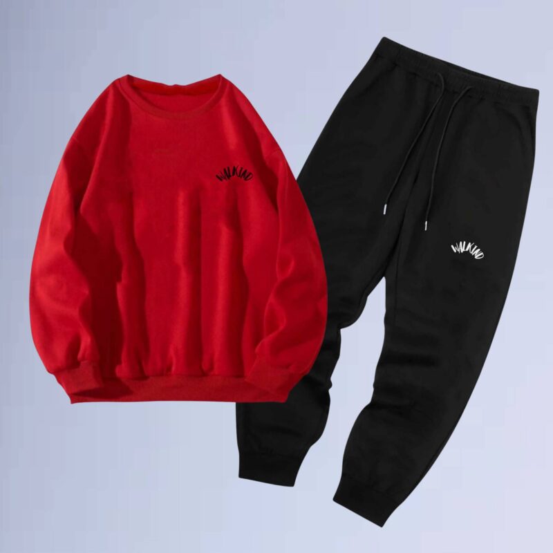 Vermelho — conjunto de moletom gola careca pissed small