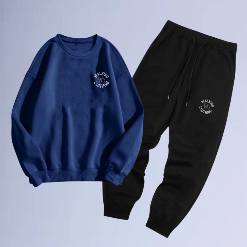 Azul Marinho — conjunto de moletom gola careca walkind clothing small