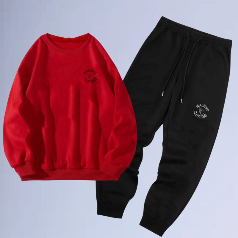 Vermelho — conjunto de moletom gola careca walkind clothing small