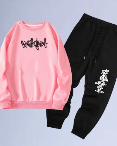 Conjunto de moletom gola careca walkind draftbox