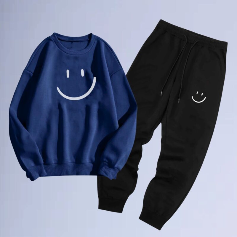 Azul Marinho — conjunto gola careca left smilie