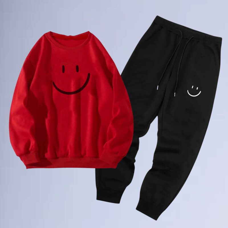 Vermelho — conjunto gola careca left smilie
