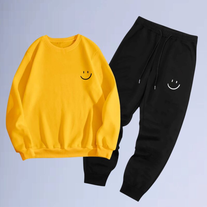 Amarelo — conjunto gola careca left smilie small