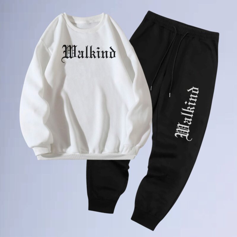 Branco — conjunto gola careca walkind ingles antigo