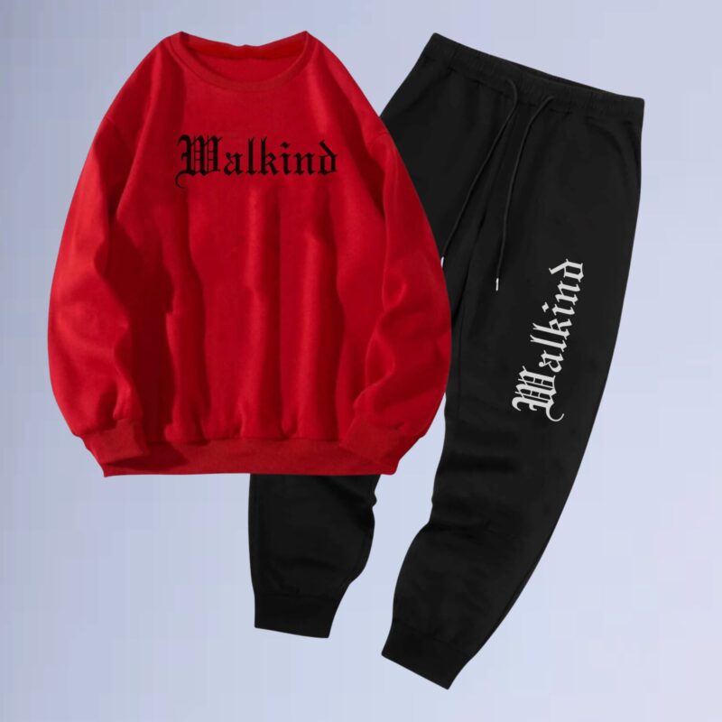 Vermelho — conjunto gola careca walkind ingles antigo