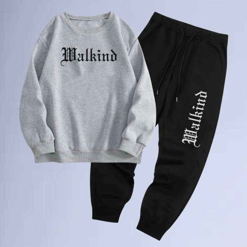 Cinza Mescla — conjunto gola careca walkind ingles antigo