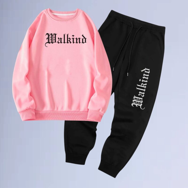 Rosa — conjunto gola careca walkind ingles antigo