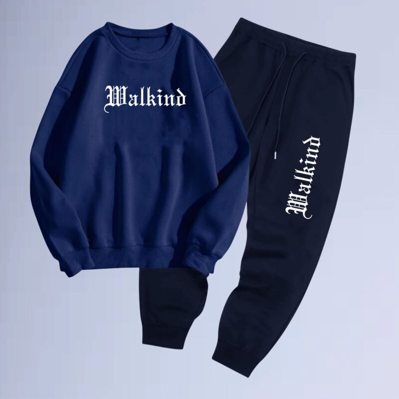 Azul Marinho — conjunto gola careca walkind ingles antigo