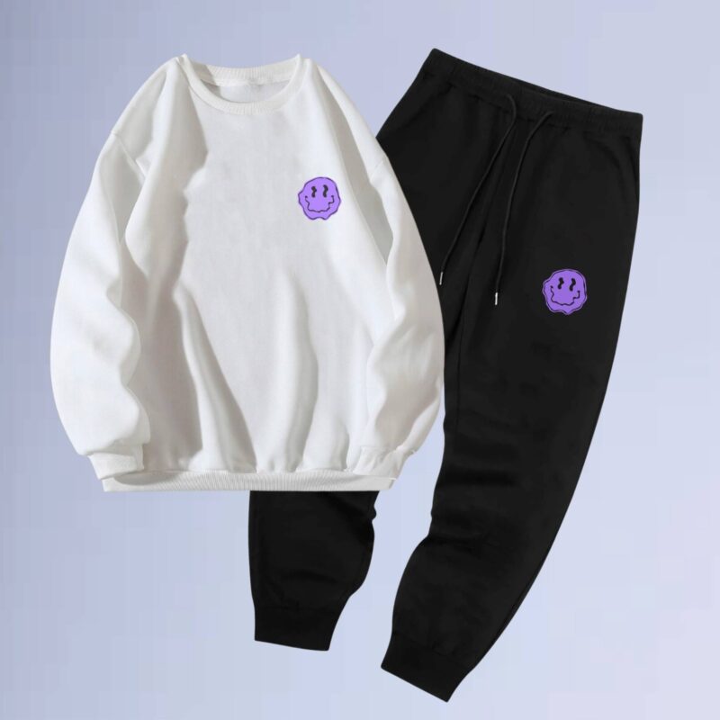 Branco — conjunto noletom gola careca walkind smile purple