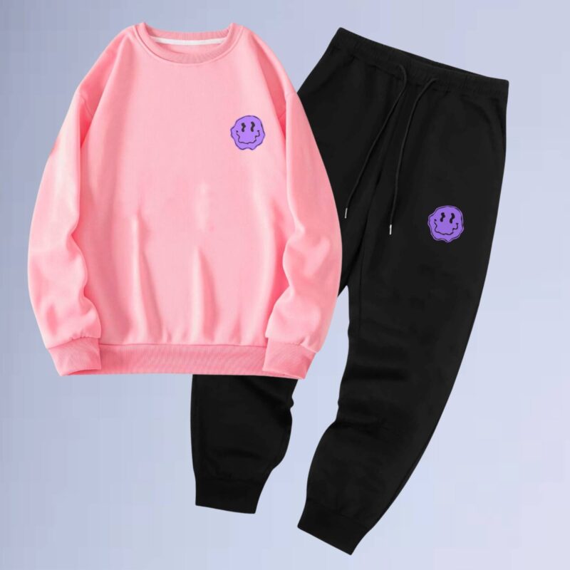 Rosa — conjunto noletom gola careca walkind smile purple