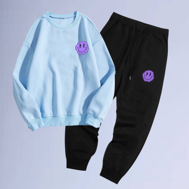 Azul bb — conjunto noletom gola careca walkind smile purple