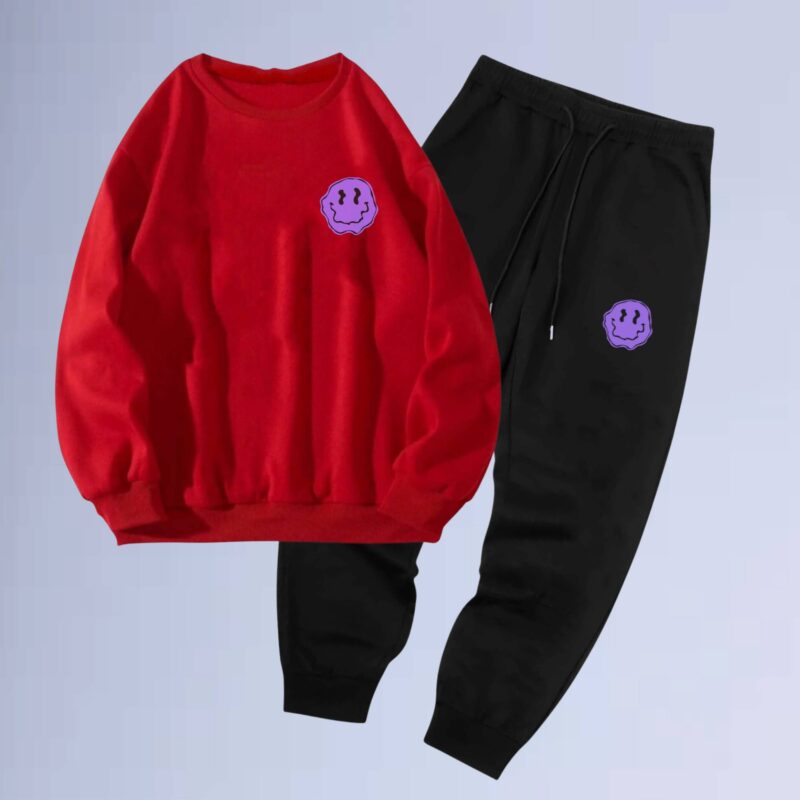 Vermelho — conjunto noletom gola careca walkind smile purple