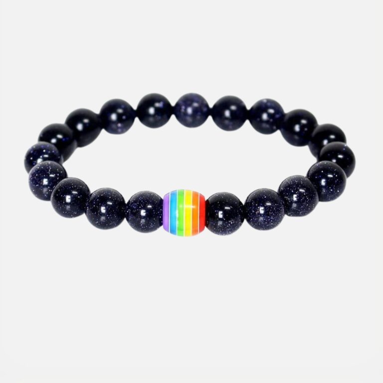 Pulseira Pride Pedra Estrela  Arco-Íris da Liberdade