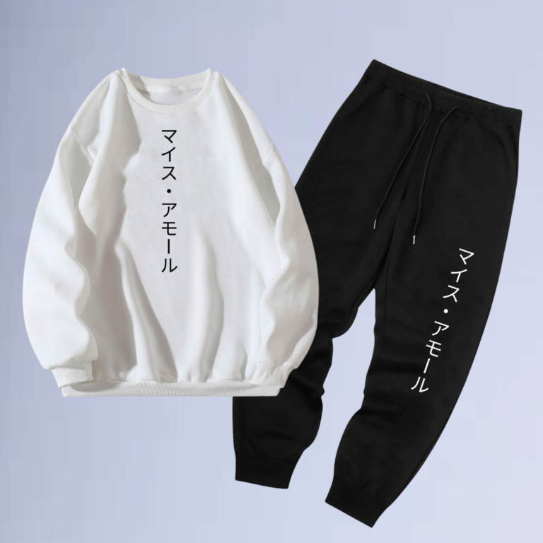 conjunto moletom gola careca walkind mais amor