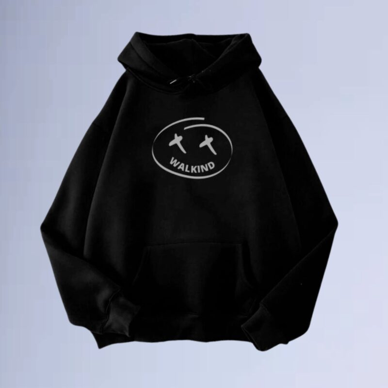 Preto — Moletom canguru walkind allehujah