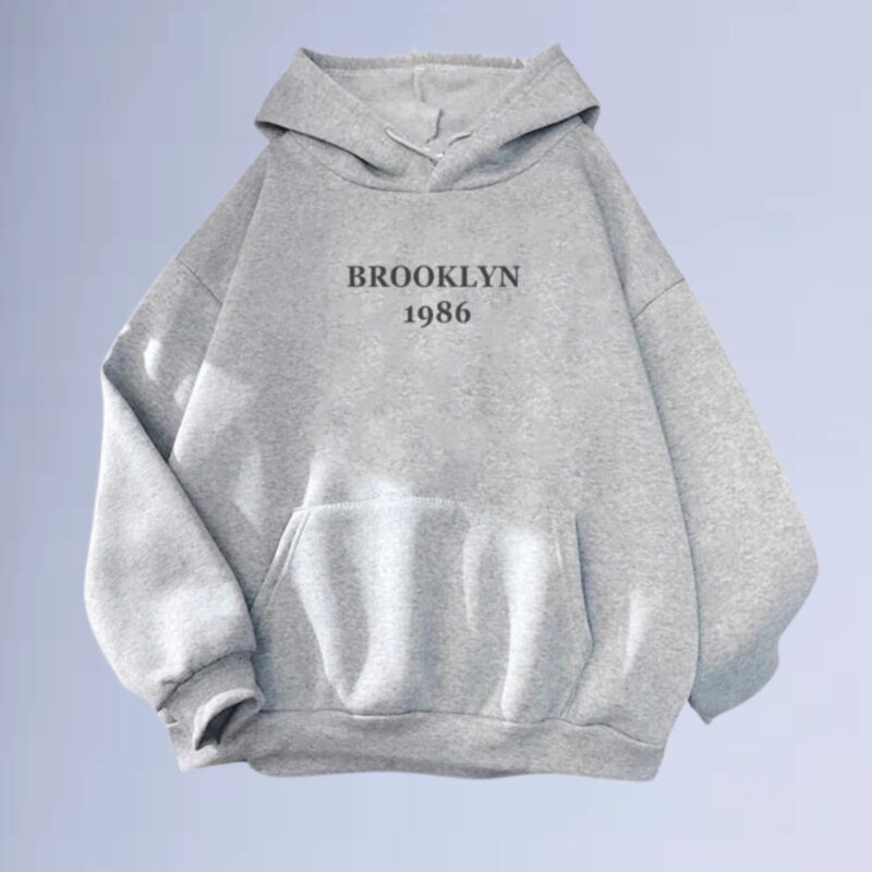 Cinza Mescla — Moletom canguru walkind Brooklyn
