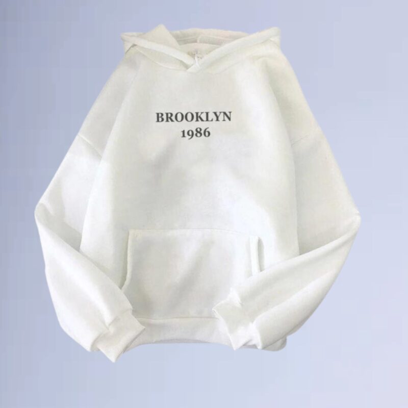 Branco — Moletom canguru walkind Brooklyn