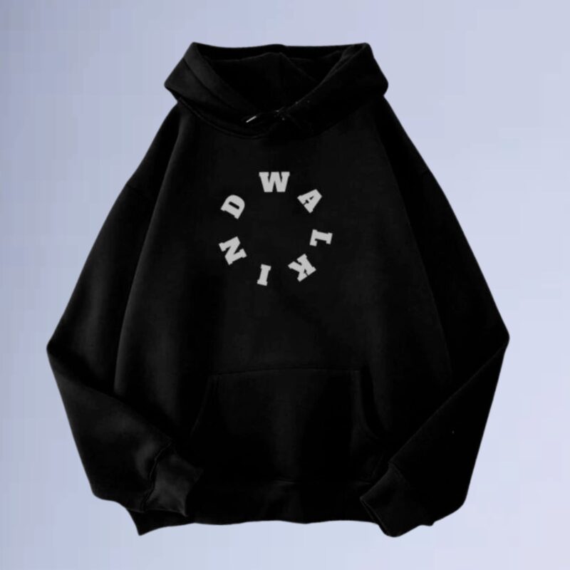 Preto — Moletom canguru walkind circle