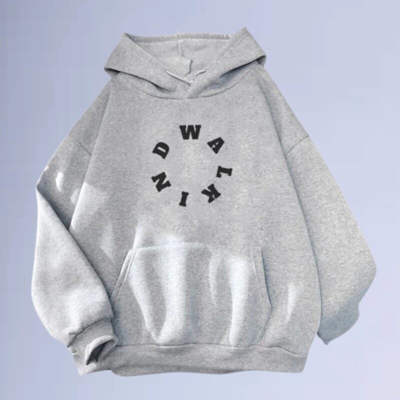 Cinza Mescla — Moletom canguru walkind circle