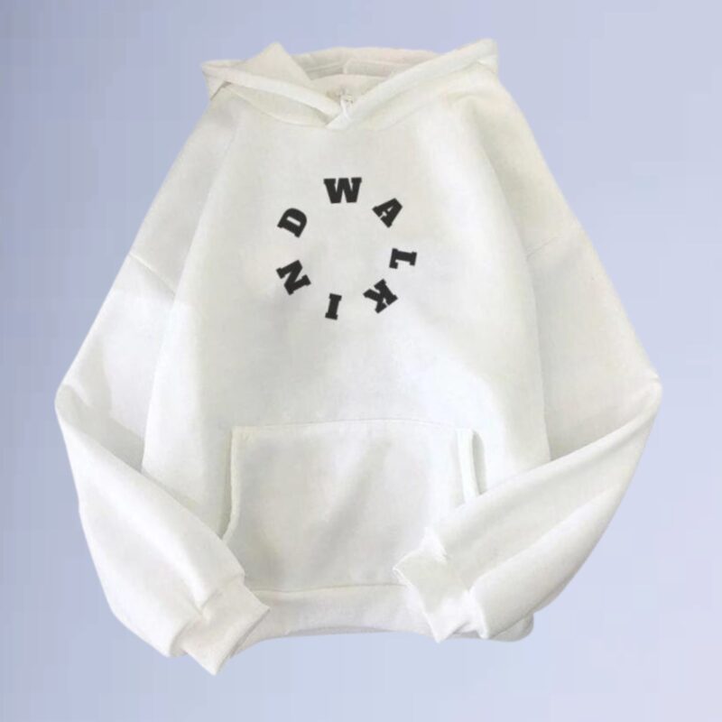 Branco — Moletom canguru walkind circle