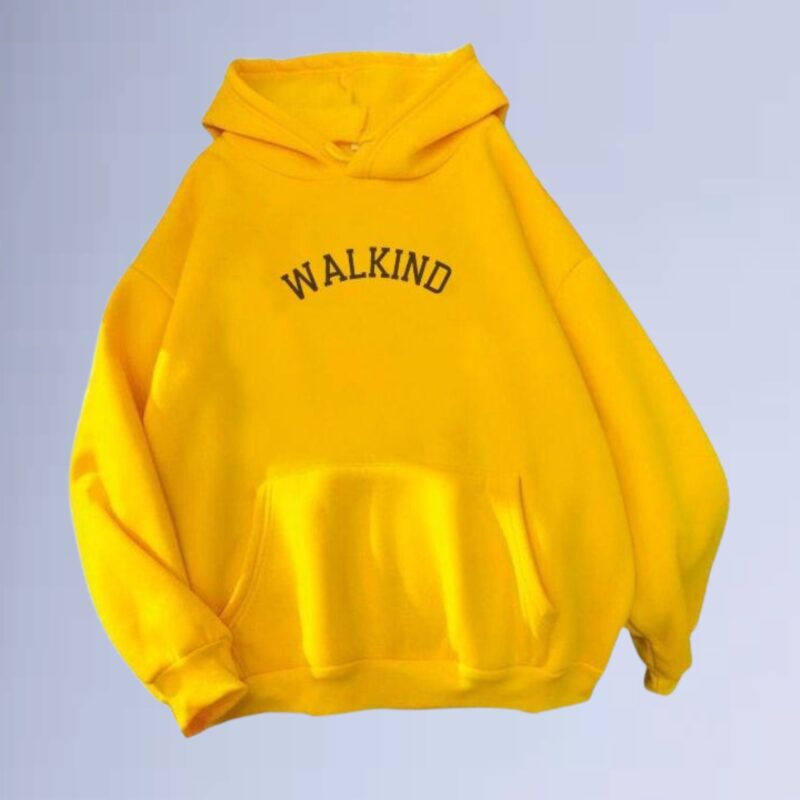 Amarelo — Moletom canguru walkind curved