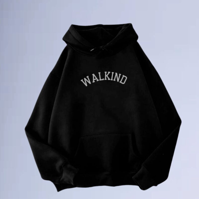 Preto — Moletom canguru walkind curved