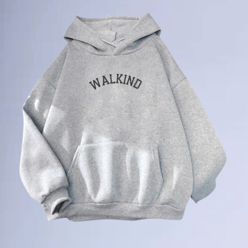 Cinza Mescla — Moletom canguru walkind curved