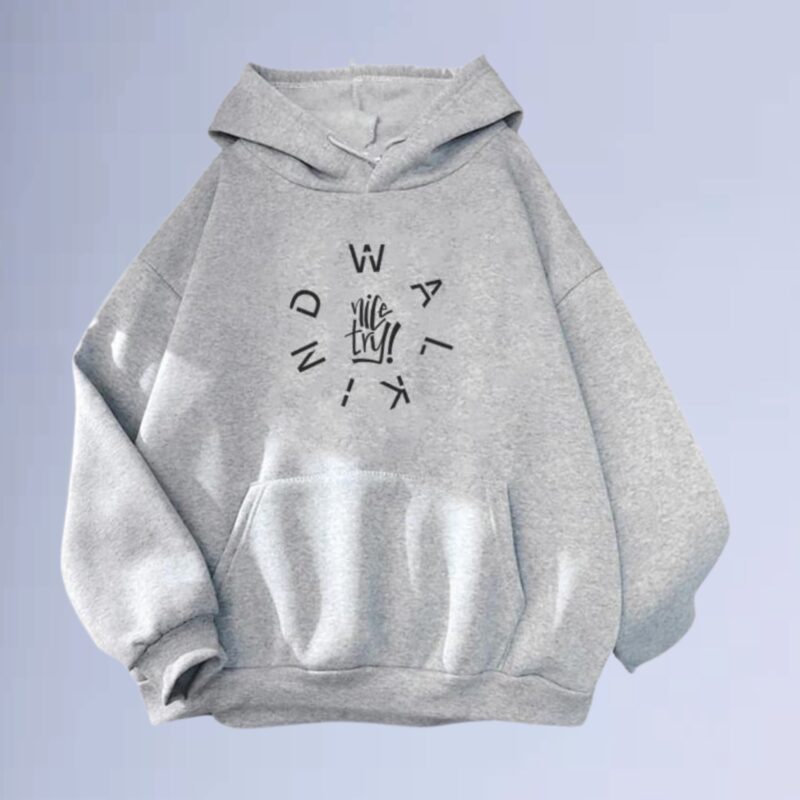 Cinza Mescla — Moletom canguru walkind life try