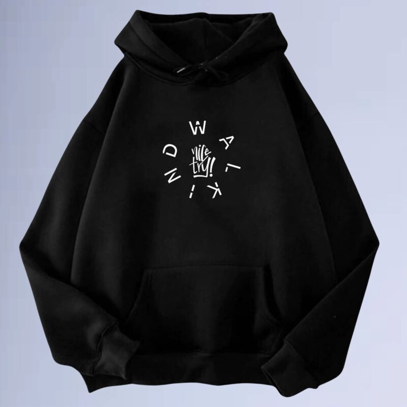 Preto — Moletom canguru walkind life try