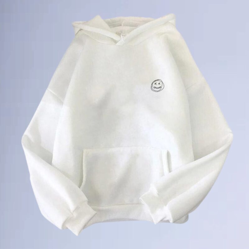 Branco — Moletom canguru walkind minismilie