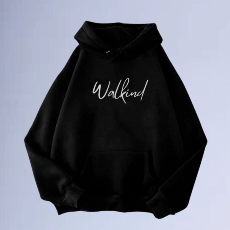 Preto — Moletom canguru walkind mistrilhy