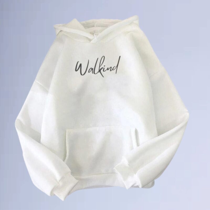 Branco — Moletom canguru walkind mistrilhy