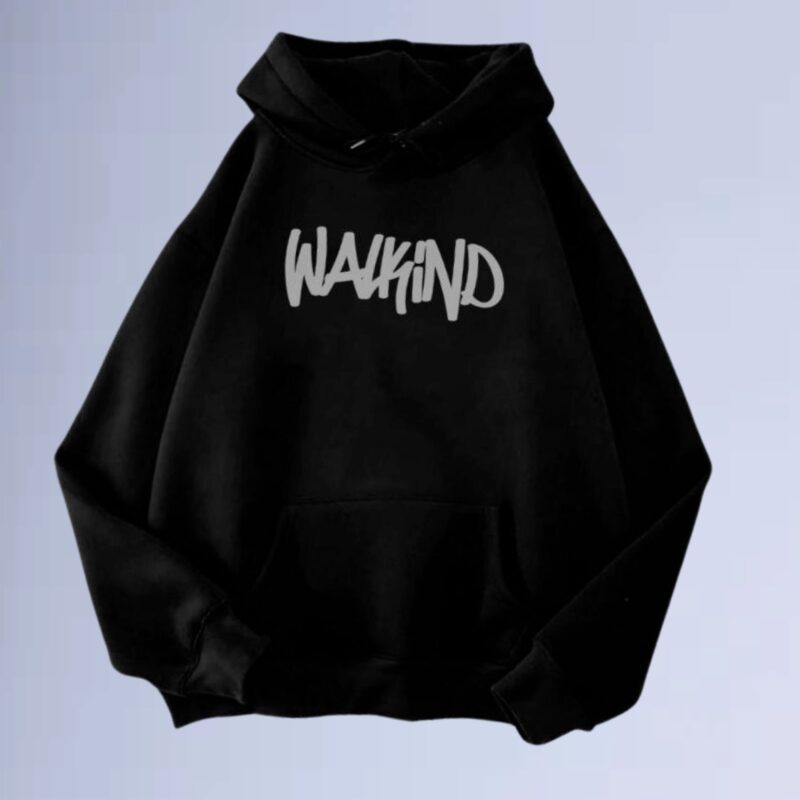 Preto — Moletom canguru walkind pixado