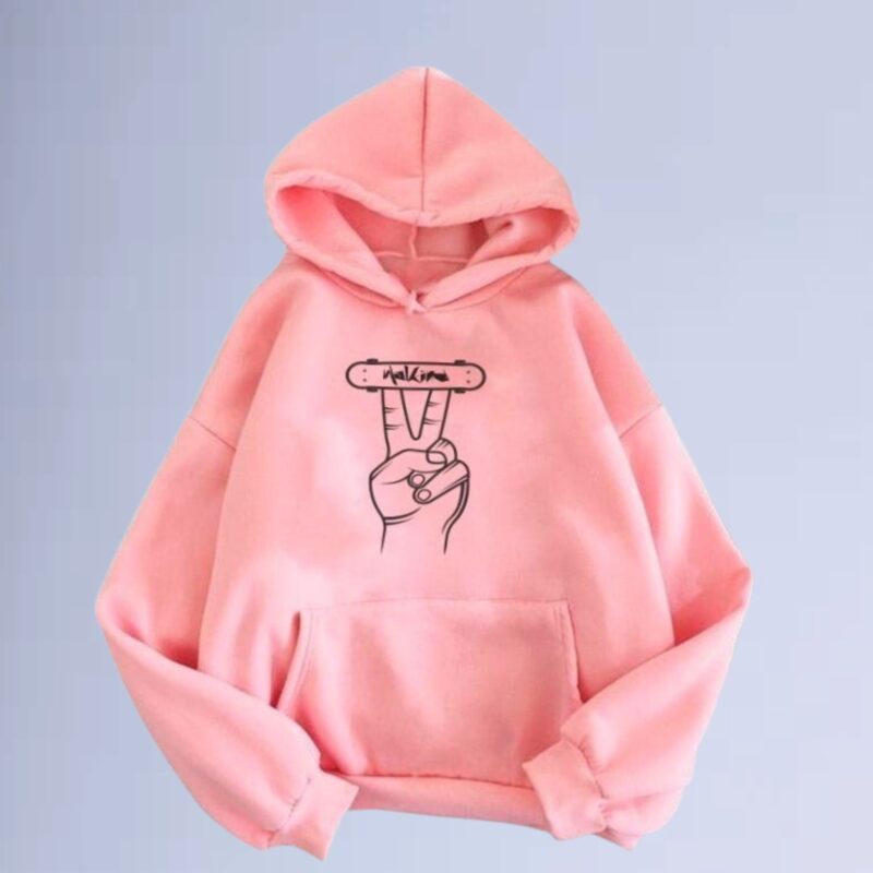 Rosa Claro — Moletom canguru walkind save skate