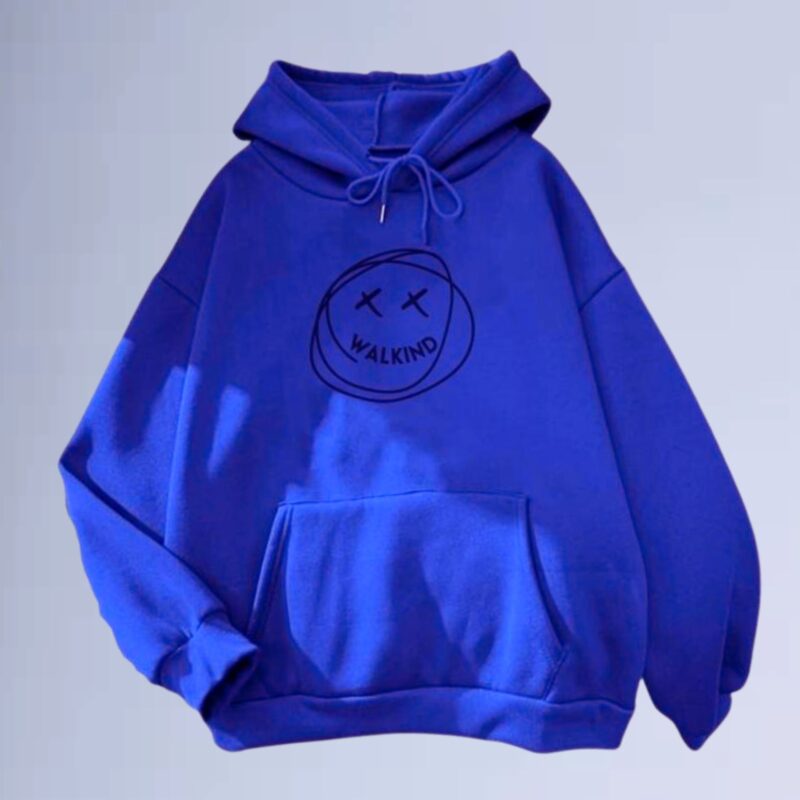 Azul Royal — Moletom canguru walkind smilie