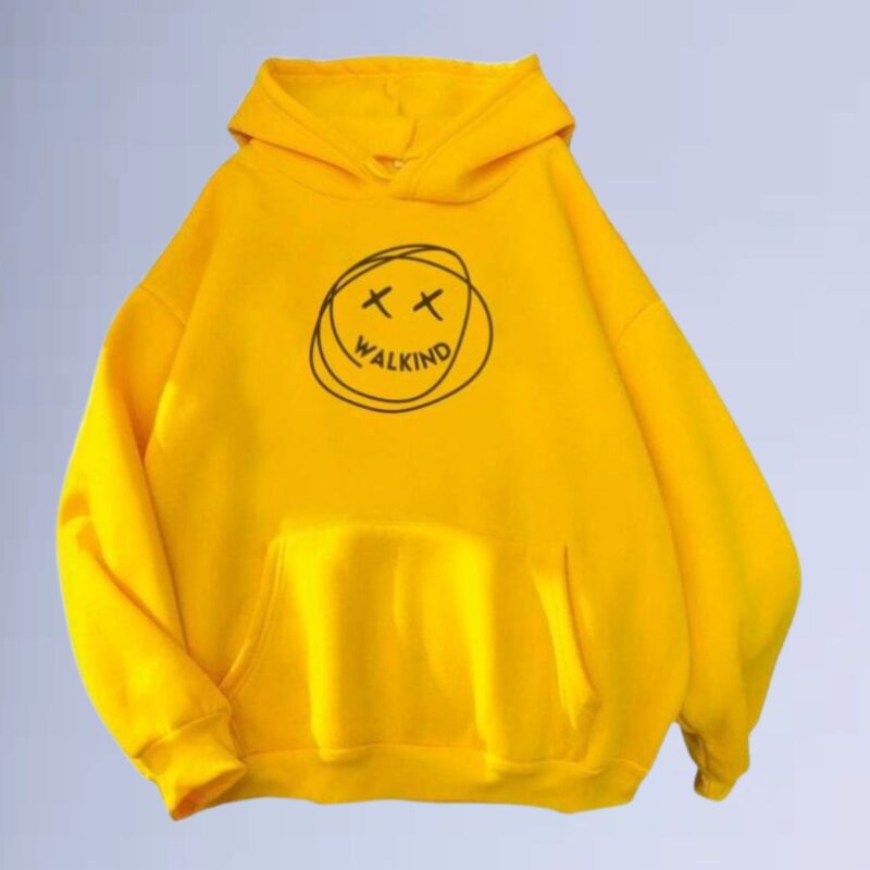 Amarelo — Moletom canguru walkind smilie