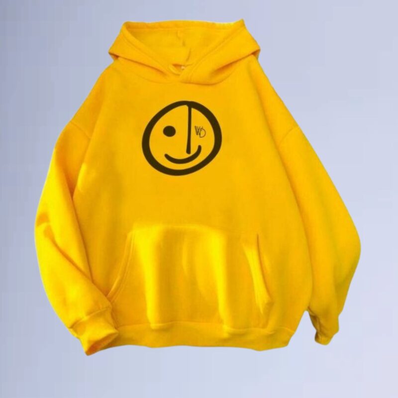 Amarelo — Moletom canguru walkind smilie walk street