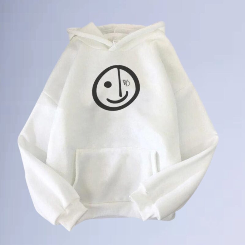 Branco — Moletom canguru walkind smilie walk street