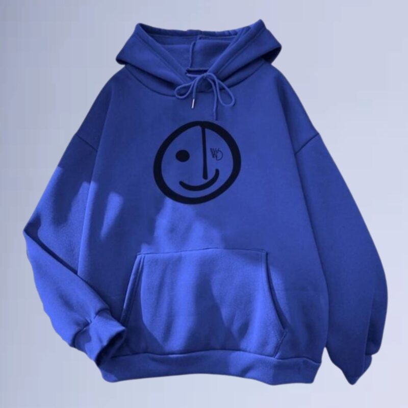 Azul Royal — Moletom canguru walkind smilie walk street