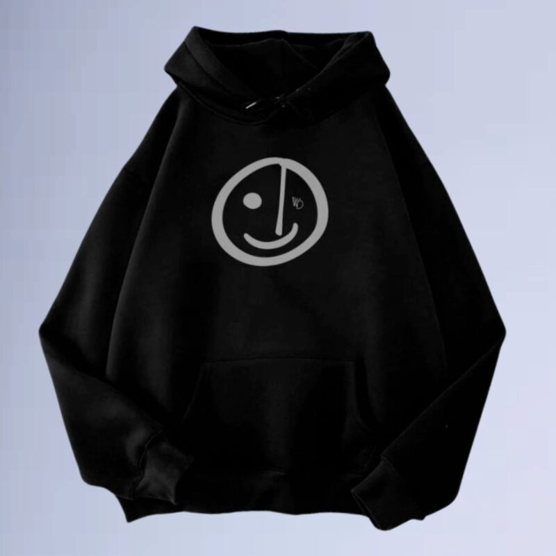 Preto — Moletom canguru walkind smilie walk street