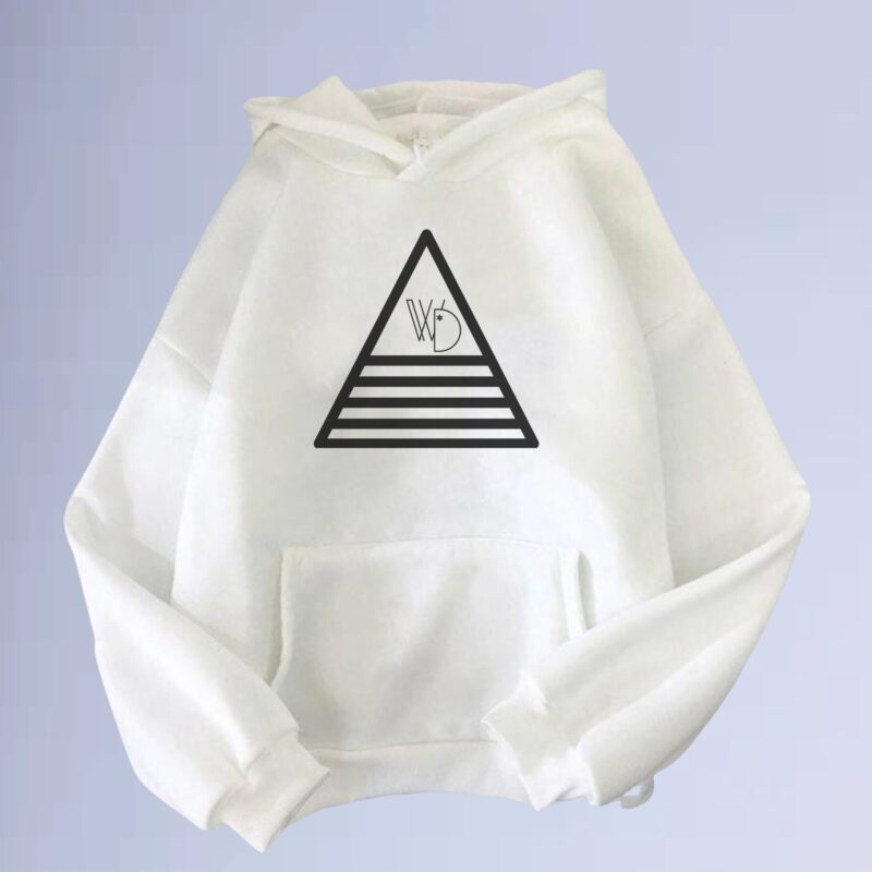 Branco — Moletom canguru walkind triangle
