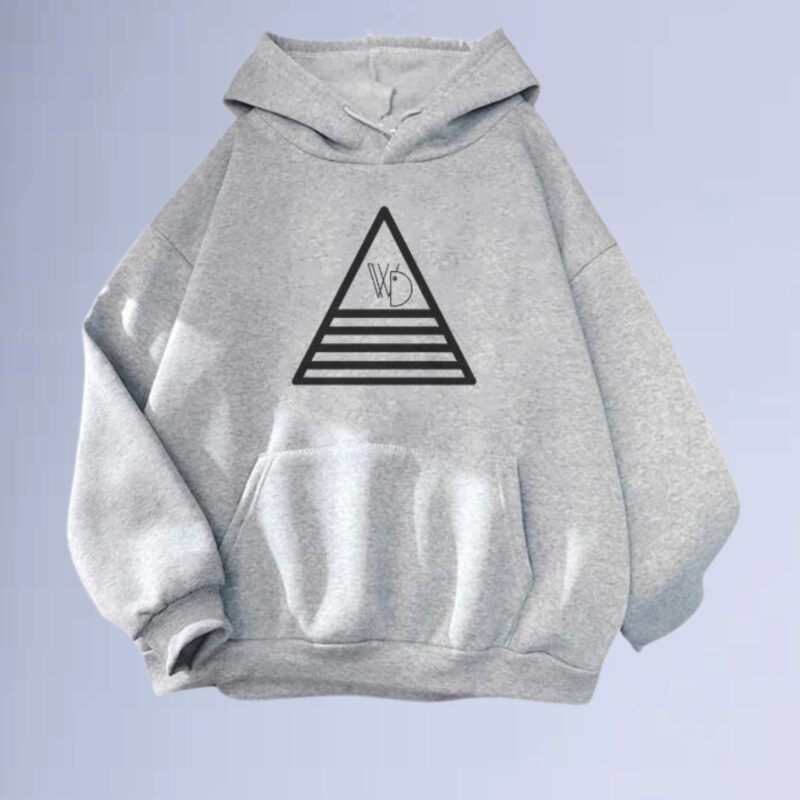 Cinza Mescla — Moletom canguru walkind triangle
