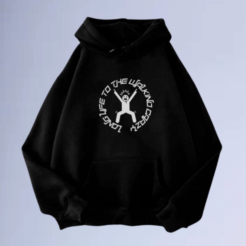 Preto — Moletom canguru walkind vida longa street