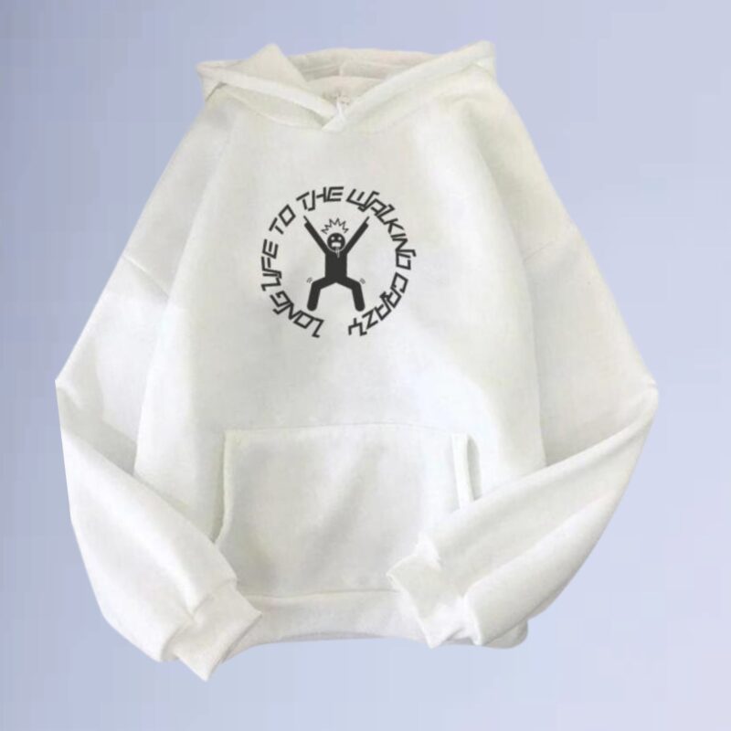 Branco — Moletom canguru walkind vida longa street