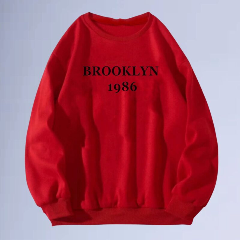 Vermelho — moletom gola careca broklyn