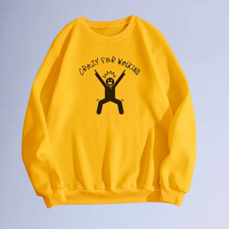 Amarelo — moletom gola careca crazy for walk