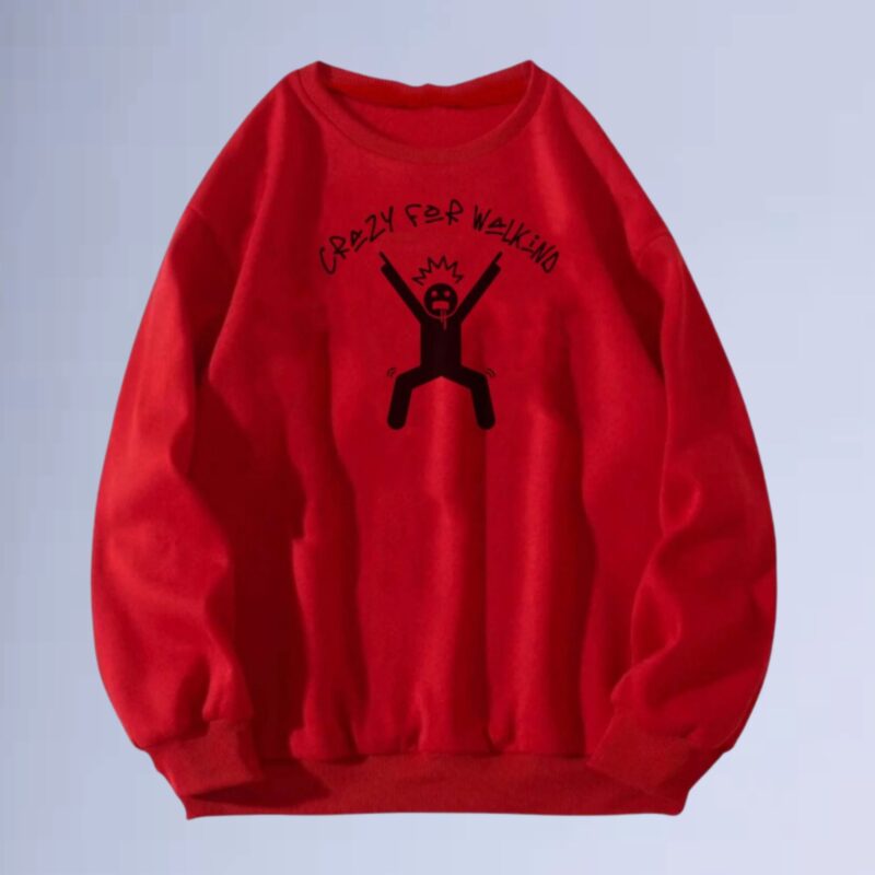Vermelho — moletom gola careca crazy for walk