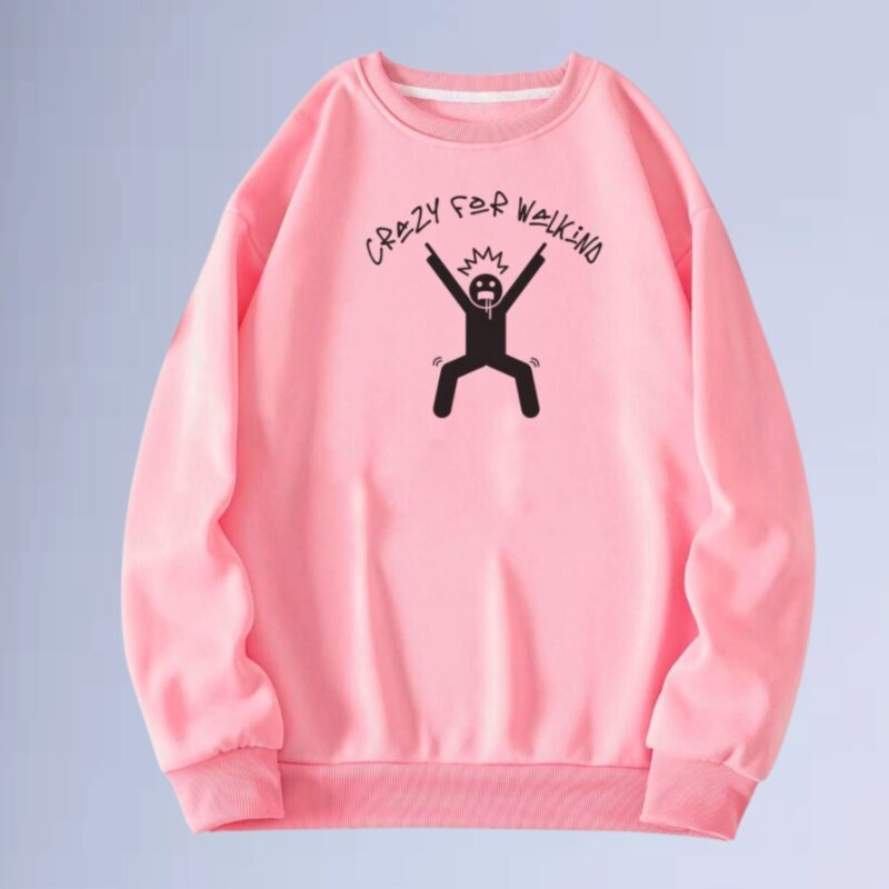 Rosa — moletom gola careca crazy for walk