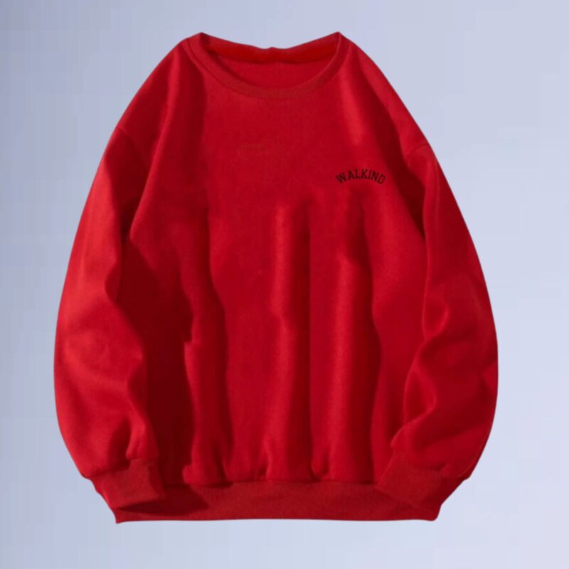 Vermelho — moletom gola careca curved small
